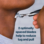 Gillette SkinGuard Razors for Men, 1 Razor Handle and 2 Razor Blade Refills, Designed for Men with Sensitive Skin, Razor Bumps, and Shaving Irritation