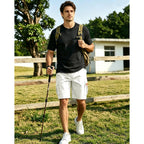 Mens Cargo Shorts Elastic Waist Drawstring Hiking Shorts For Men Stretch Casual Short With 5 Pockets