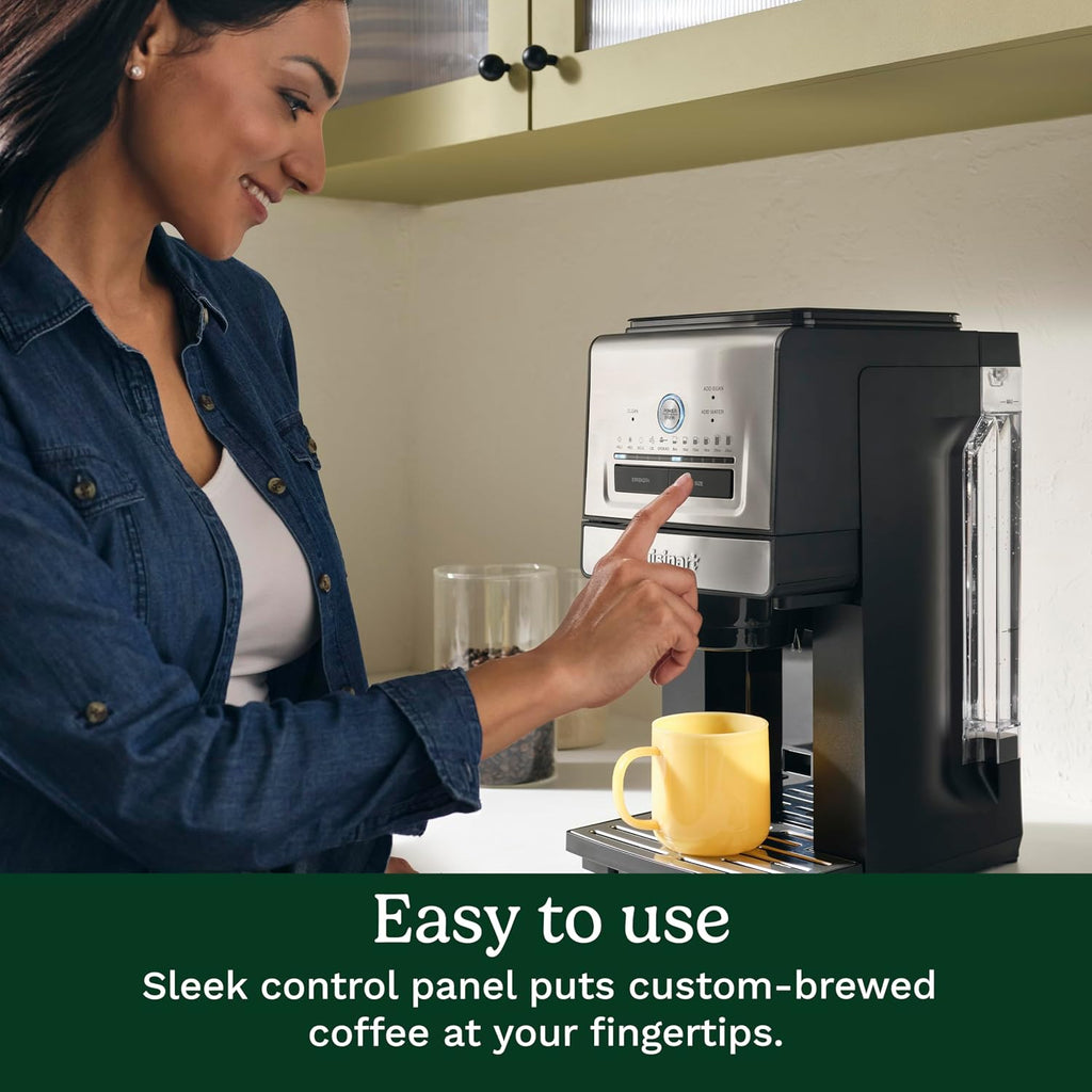 Cuisinart Coffee Maker, Grind And Brew Single Serve Coffee Maker, 6 Cup Sizes, Built-In Stainless Steel Burr Mill, Adjustable Strength, Grind Control And Over Ice Feature, Easy Cleaning, Dgb-30