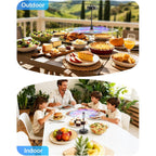 Fly Fans For Tables, 2000Mah Rechargeable Food Fan, 20H Runtime | Flexible Neck For 360° Coverage, Quiet Table Fan With Soft Safety Blades, Ideal For Party, Picnic, Bbq, Indoor & Outdoor Use