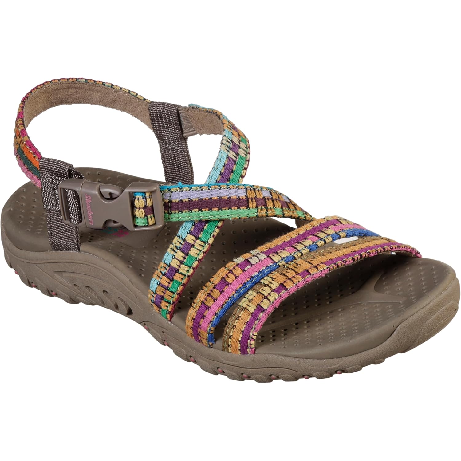 Skechers Women'S Reggae Sew Me Boho Woven Strappy Slingback Sandal