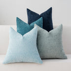 Pack Of 4 Throw Pillow Covers 18X18 Inch Blue Series Boho Cushion Covers Decorative Farmhouse Pillow Covers For Couch Bed Sofa Living Room Home Decor Soft Square Pillowcase