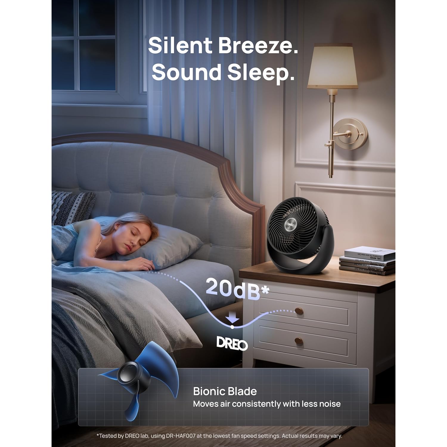 Dreo Fan For Bedroom, Table Air Circulator For Whole Room, 11 Inch, 60Ft Strong Airflow, 120° Adjustable Tilt, 20Db Low Noise, Quiet, 3 Speeds, Desk Fan For Home,Office, Kitchen