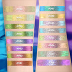 Charmacy Chameleon Glitter Liquid Eyeliner, Metallic Shade Color Shift Eye Liner, Highly Pigmented, 24H Long-Lasting, Waterproof And Anti-Smudge, Ultra-Fine Tip, Purple Gold Indigo 904