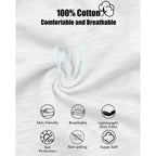 100% Cotton Lightweight Summer Hats for Women Men, Ultra Thin Slouchy Beanie Hat Oversizes Beanies Chemo Cap 2pcs White