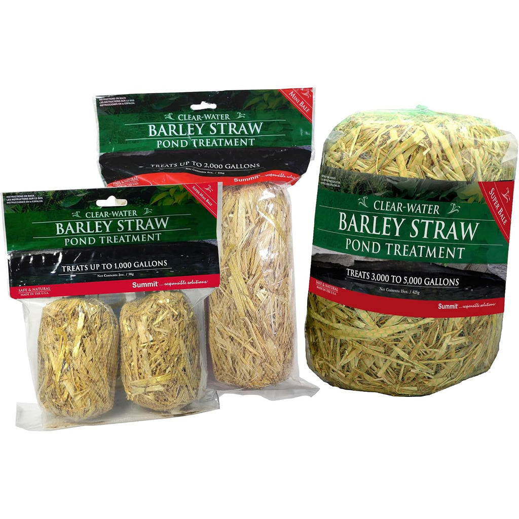 Summit Clear-Water Barley Straw Pond Treatment, 2-Pack, Treats Upto 2000 Gallons, 1000 Gallons Per Bale