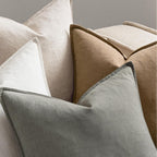Miulee Neutral Boho Linen Decorative Pillow Covers 18X18 Inch Pack Of 4 | Natural Throw Pillow Covers Soft Farmhouse Couch Pillowcases Modern Home Decors For Living Room Bed Sofa