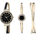 Anne Klein Women's Premium Crystal Accented Watch and Bangle Set