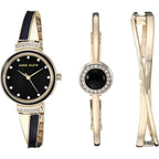 Anne Klein Women's Premium Crystal Accented Watch and Bangle Set