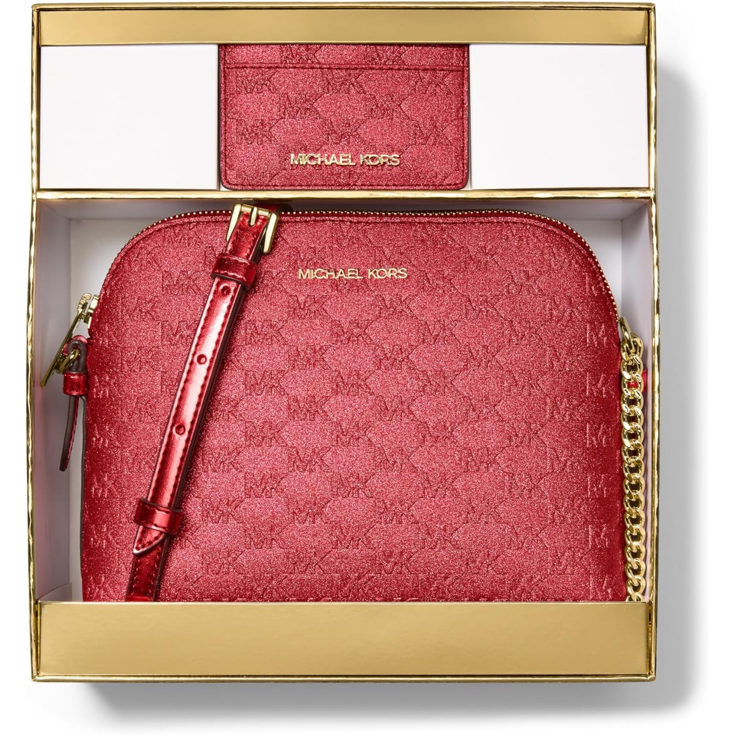 Michael Kors Women's Jet Set Dome Crossbody With Card Case
