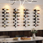 X-Cosrack 12 Bottle Wall-Mounted Wine Rack, Detachable Storage Organizer Used As One Or Four, Diy Wall Hanging Bottle Holder, For Dining Room, Bar, Wine Cellar