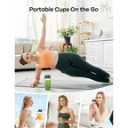Ganiza Blender for Smoothies, 14Pcs Personal Blender for Shake and Smoothies for Kitchen with 3 Portable Cups (1x24oz & 2X17oz), Single Serve Smoothie Maker, Nutritious Recipe