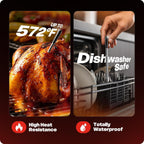 Smart Bluetooth Wireless Meat Thermometer Digital, 6 Accuracy Sensors, 0.5S Instant Read Food Thermometer, 2-In-1 100H Battery Fast Charge Base, App Control & Custom Menu For Bbq, Grill, Smoker, Oven