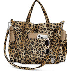 Miss Adola Crossbody Corduroy Tote Bag For Women, Large Tote Bag With Multi-Pockets And Zipper For Travel Work