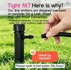 60 Piece Of Drip Irrigation Emitters 360 Degree And Professional Irrigation Drippers And Drip Emitters Or Sprinkler System Parts And Heads For 1/4 Inch Drip Tubing