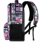 Ai Accessory Innovations K-Pop Demon Hunters Huntrix 16” Backpack For Girls, Featuring An Aop Of Rumi, Zoey, Mira, Allover Print