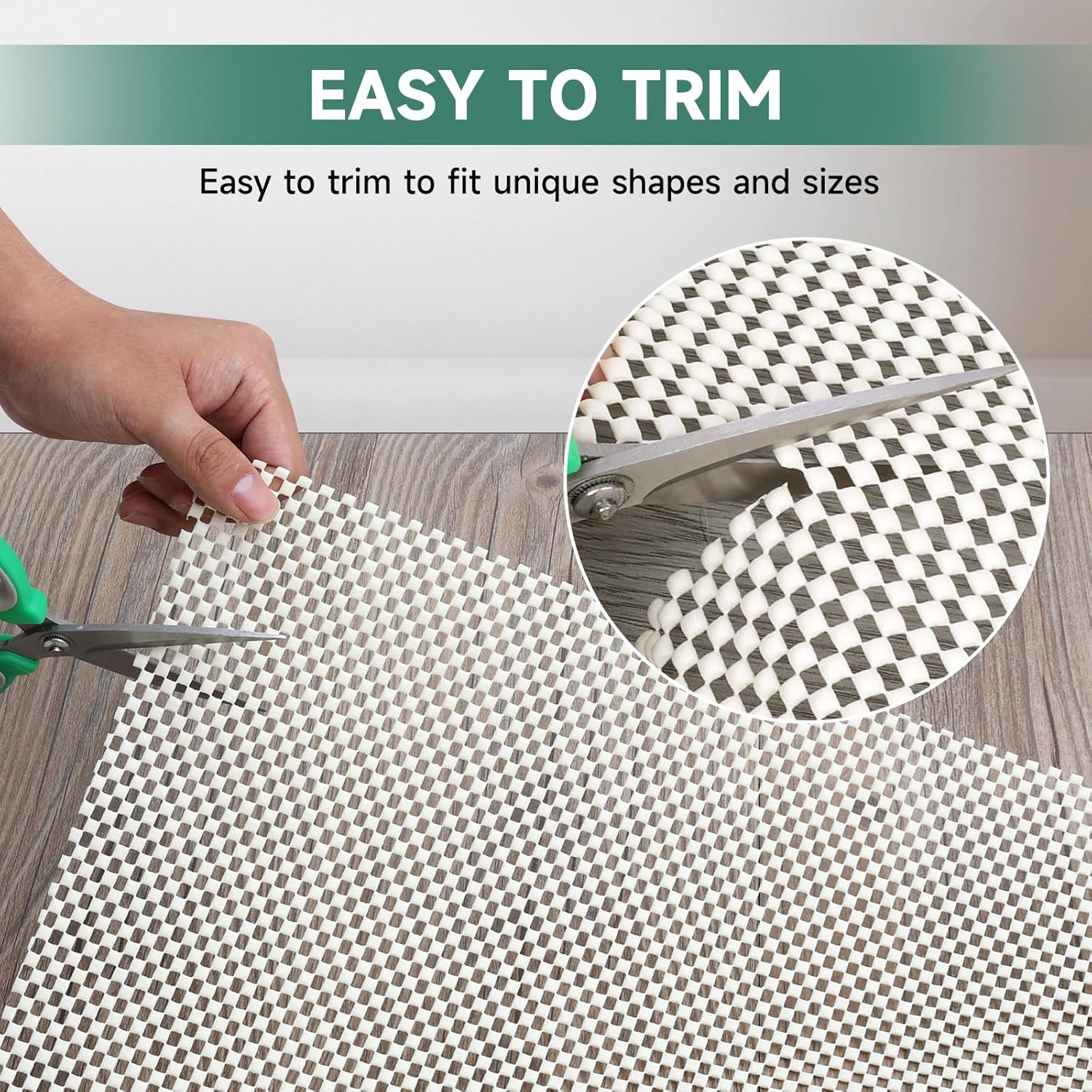 BALEINE Non Slip Rug Pad Rug Gripper for Hardwood Floors, Extra Thick Non Slip Mat Under Carpet (3'x5')