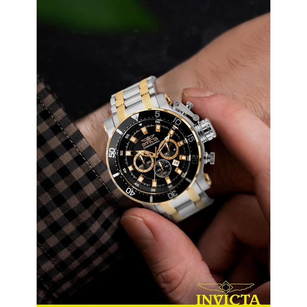 Invicta Coalition Forces Men 52Mm Stainless Steel Steel Black+Gold Dial Vd53 Quartz