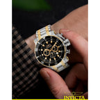 Invicta Coalition Forces Men 52Mm Stainless Steel Steel Black+Gold Dial Vd53 Quartz
