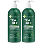 Kesmedik Tea Tree Body Wash Maxtherapy With Eucalyptus, Aloe & 100% Tea Tree Oil For Skin, Cleans, Soothes And Refreshes Sensitive, Itchy Skin, Body & Foot Soap For Men & Women, 2-Pack