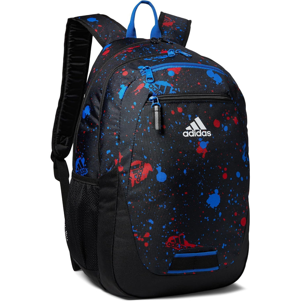 Adidas Foundation Backpack, Splatter Black/Bright Royal Blue, Osfa