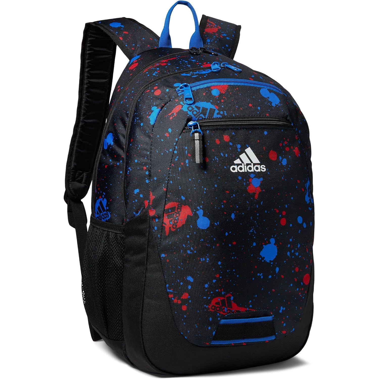 Adidas Foundation Backpack, Splatter Black/Bright Royal Blue, Osfa