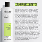 Nioxin System 2 Scalp + Hair Thickening Shampoo for Natural Hair with Progressed Thinning | Cleanse & Boost Hair Density with Niacinamide & Biotin
