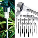 Gigalumi 16 Pack Solar Lights Outdoor Waterproof,Stainless Steel Led Solar Garden Lights For Patio, Lawn, Yard And Landscape(Cold White) | Solar Pathway Lights, Solar Garden Lights For Patio, Lawn, Yard And Landscape Led (Cold White)