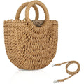 FENBEN Straw Hobo Bags for Women Small Crossbody Bag Beach Purse Weave Shoulder Handbag Rattan