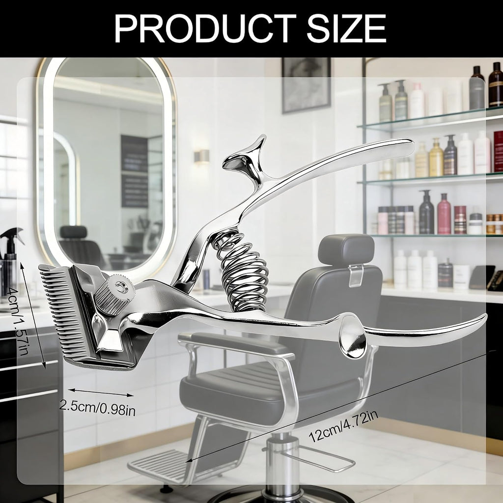 Professional Manual Clipper, Hand Push Hair Cutter For Home & Barber - Stainless Steel Hair Trimmer With Replaceable Blade, Portable Manual Haircut Tool, Style Perfect Hairstyle Anywhere