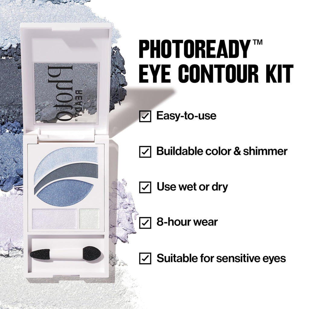 Revlon Photoready Eye Contour Kit Neutral Eyeshadow Palette, Wet/Dry Shimmer, 5 Shades, Double-Ended Brush, Packaging May Vary, 505 Impressionist, 0.1 Oz