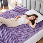 3 Inch 7-Zone Queen Mattress Topper, Egg Crate Memory Foam Mattress Topper Queen Size For Back Pain, Lavender Gel Infused Bed Pad, Certipur-Us And Oeko-Tex Certification (60"×80")