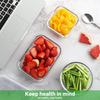 Homberking 24Pc Borosilicate Glass Food Storage Containers With Snap Locking Lids, Glass Meal Prep Containers, Airtight Lunch Boxes, Oven, Freezer And Dishwasher Safe, Bpa Free, Kitchen Storage Set