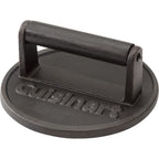 Cuisinart 6.5" Cast Iron Smashed Burger Press, Round Flat Edge Grill Press For Crispy Smash Burgers, Burger Tool For Grill And Griddle Accessories, For Bbqs And Tailgates