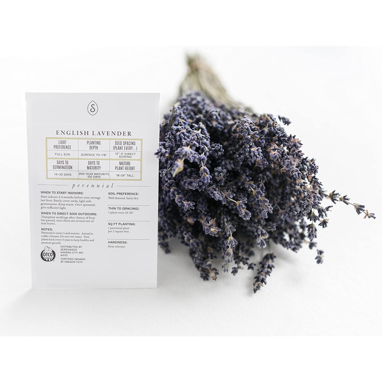 Sereniseed Certified Organic Herb Seeds (10-Pack) – Non Gmo, Heirloom – Seed Starting Video - Basil, Cilantro, Oregano, Thyme, Parsley, Lavender, Chives, Sage, Dill Seeds For Indoor & Outdoor Planting