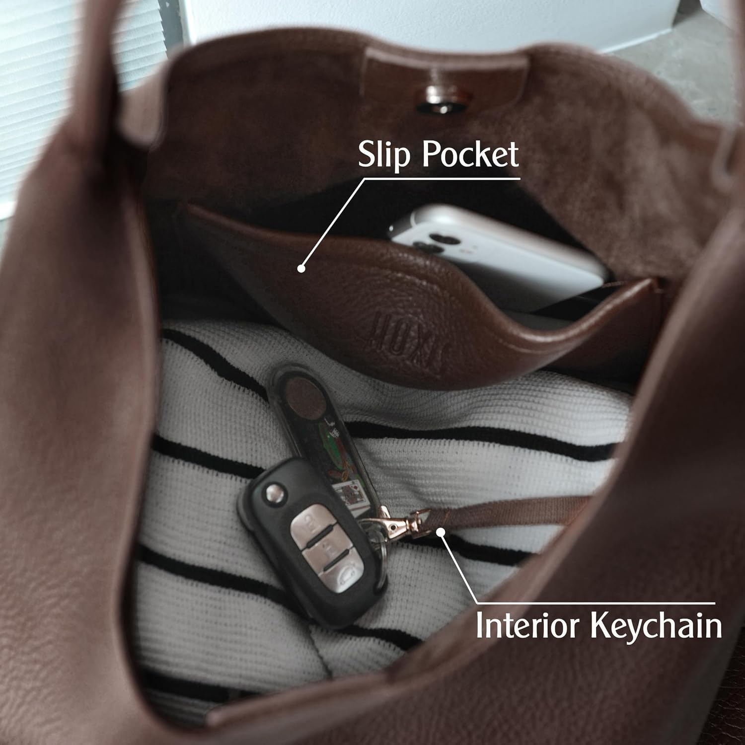 Hobo Bags For Women Soft Vegan Leather Shoulder Handbag Slouchy Tote Purses