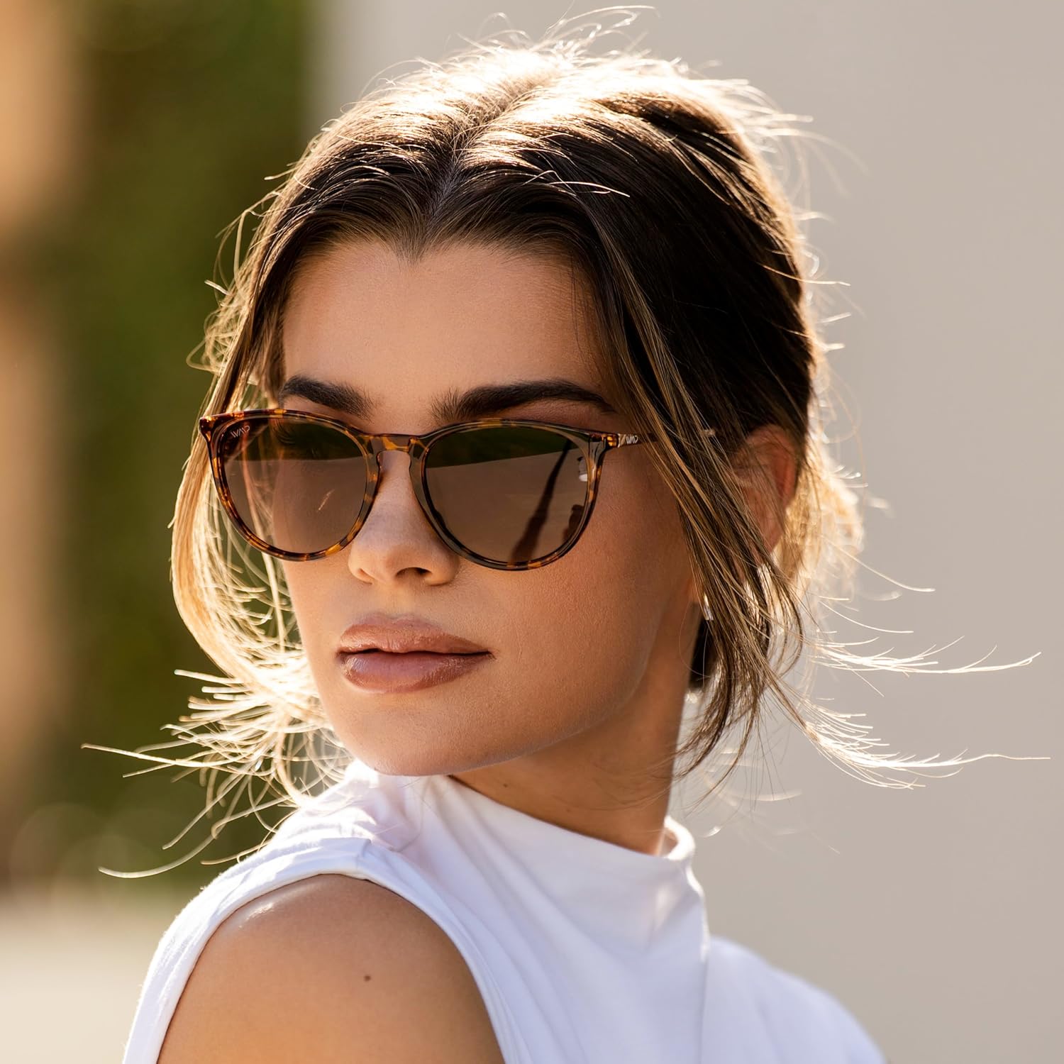 WearMe Pro Round Polarized Sunglasses for Women - UV400 Protection, Lightweight Frame, Vintage Retro Style