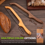 Rapsakemoh Sourdough Bread Knife,Bread Slicer For Homemade, Bread Knife For Homemade Bread Sourdough,Serrated Stainless Blade,Bread Cutter,Sourdough Cutter,Easy Even Slicing&Clean (Walnut Brown)