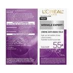 L'Oreal Paris Wrinkle Expert 55+ Anti-Wrinkle Eye Cream With Calcium, Reduce Crow'S Feet, 0.5 Oz