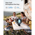 Koonie 8" Clip On Fan, 10000Mah Rechargeable Battery, Strong Airflow | 4 Speeds, Sturdy Clamp, Ideal Portable Usb Desk Fan For Office, Golf Cart, Camping, Travel, Tent, Outdoor, Treadmill & Gym