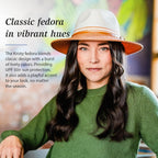 Wallaroo Women’s Kristy Fedora– UPF 50+ UV Protection | Wide Brim, Packable & Adjustable |Petite or Medium