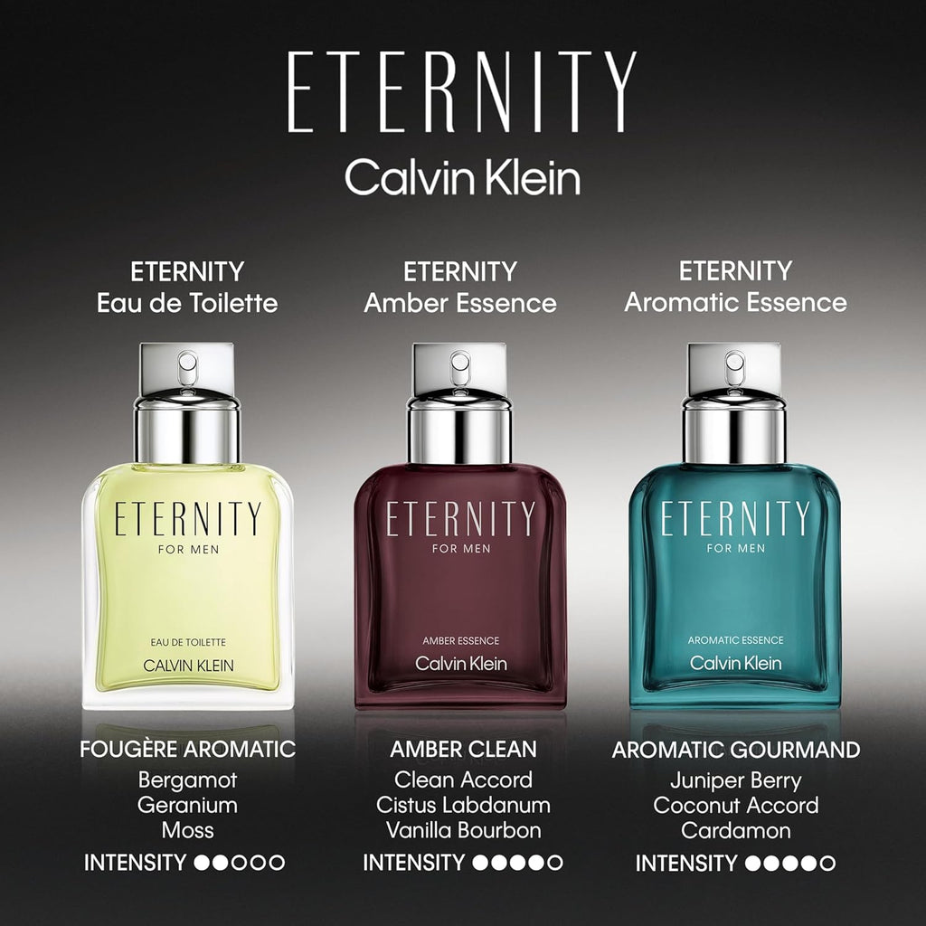 Calvin Klein Eternity Eau de Toilette – Fougère Men's Cologne – With Notes of Mandarin, Sage, Cedarwood & Amber – Long Lasting Fragrance