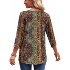 Zeagoo 3/4 Length Sleeve Womens Tops 2026 Blouses for Women Dressy Casual Fashion Clothing V Neck T-Shirts Summer Outfits