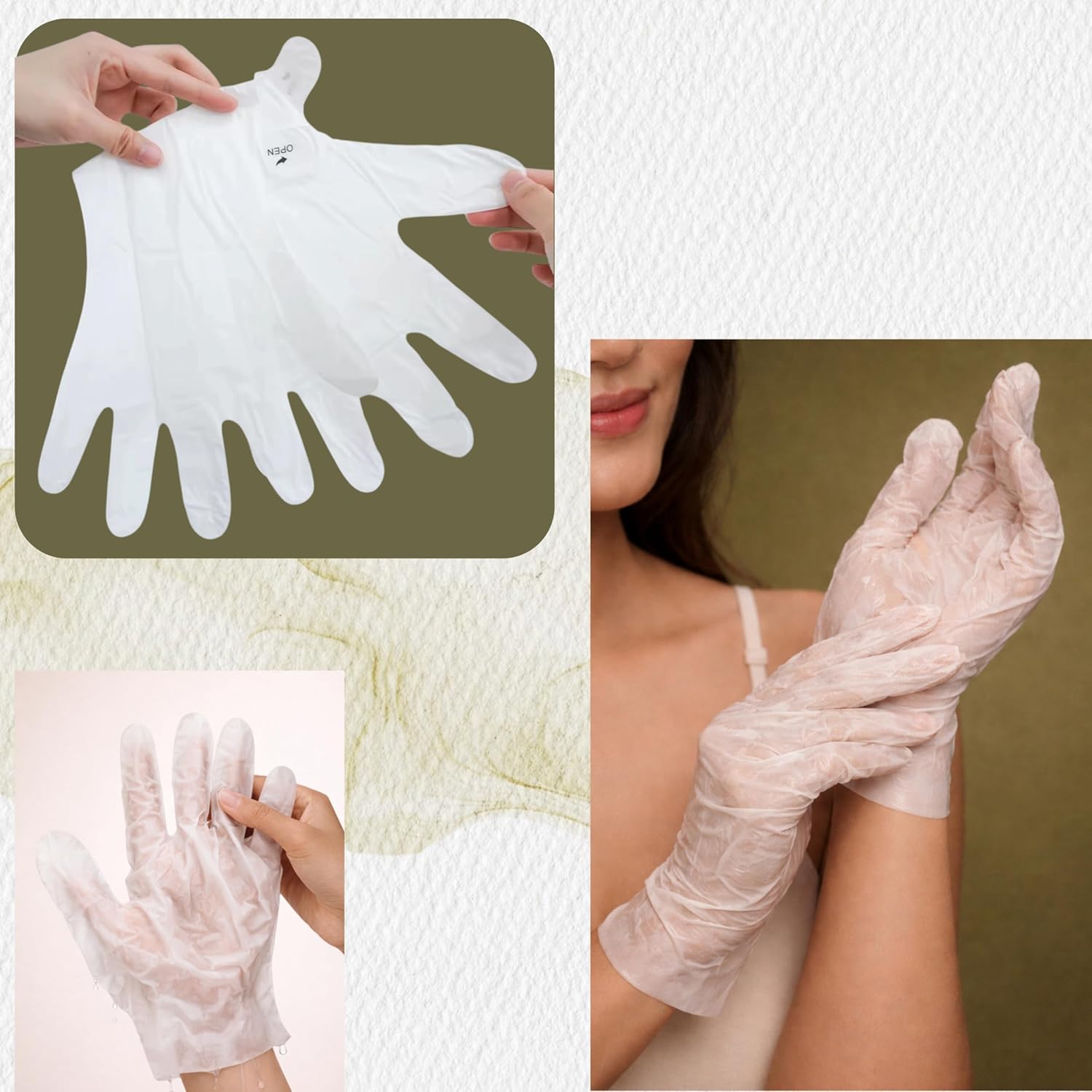 Hand Sheet Mask for Active Individuals, Repair and Soften, Plant-Derived Ingredients, 5 Pairs
