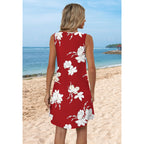 Aokosor Womens Summer Dresses 2026 Loose V Neck Sleeveless Dress Sundresses Swimsuit Coverup Vacation Outfits