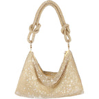 Rhinestone Purse Sparkly Evening Bag Silver Clutch Purses For Women Evening, Cross Body Handbags For Party Prom Club Wedding