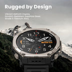 Amazfit T-Rex Ultra 2 Dual-Band Gps Outdoor Smartwatch, 51Mm Ti Body, 1.5" Sapphire Amoled Display, Flashlight, 30 Days Of Battery, Offline Maps, 10 Atm, 180+ Sports Mode For Android & Iphone, Black