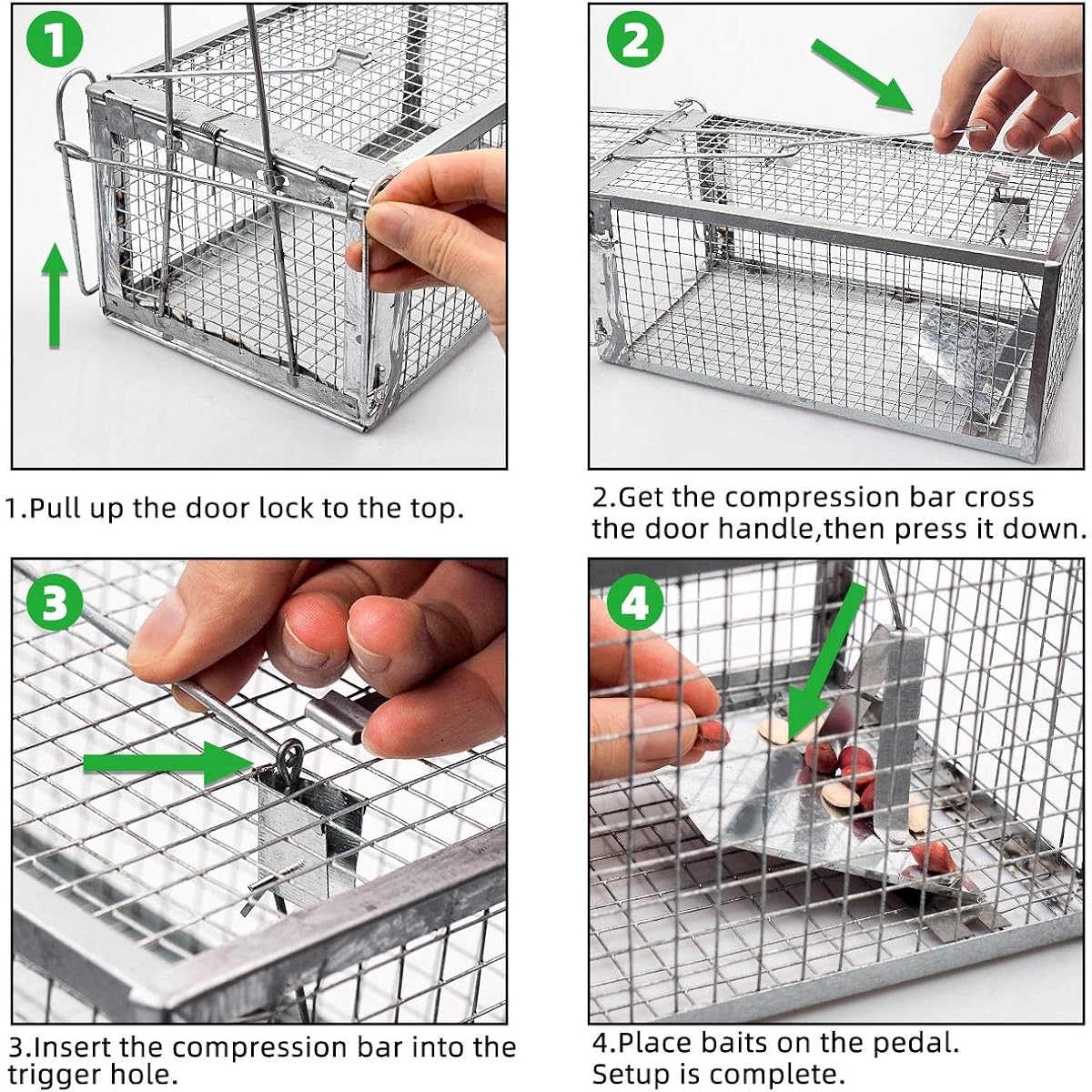 Kensizer Humane Rat Trap, Small Mouse Traps 10.5" L X 5.5" W X 4.5" H | Chipmunk Rodent Trap, Indoor And Outdoor, Mouse Voles Hamsters, Live Cage Catch And Release, 1-Pack