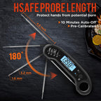 Meat Thermometer Digital, Instant Read Meat Thermometeri For Grill And Cooking, Waterproof Food Thermometer For Kitchen And Outside, Bbq, Turkey, Candy, Liquids, Beef