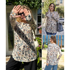 Zeagoo Women's Casual Long Sleeve Shirts Crew Neck Round Hem Loose T-Shirts Tunic Tops with Thumb Holes